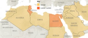 [Image: Arab and Middle East revolt - State of protests]
